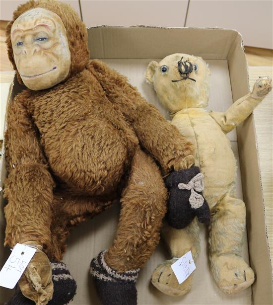 A vintage large chimp, 1920s English bear
